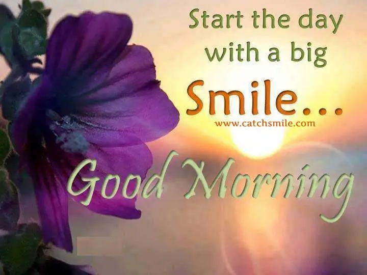 Start the day with a big smile Good Morning Catch Smile