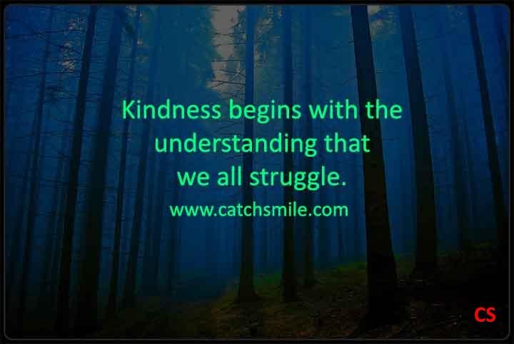 Kindness begins with the understanding that we all struggle.