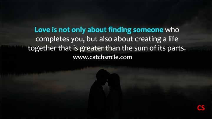 Love is not only about finding