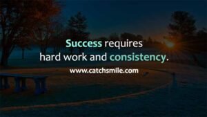 Success requires hard work and consistency Catch Smile