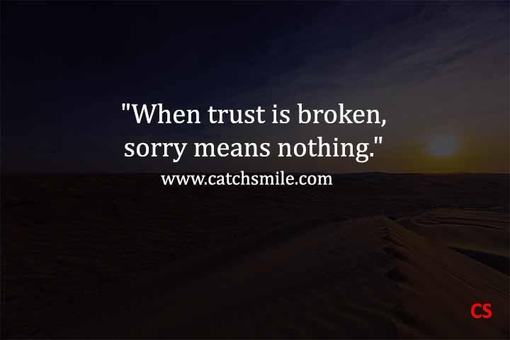 When Trust is broken