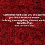 Sometimes God takes you on a journey you didn't Know you needed, to bring you everything you ever wanted. Trust the Plan.