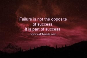 The quote "Failure is not the opposite of success, it is part of success" reframes the concept of failure and emphasizes its integral role in achieving success. It suggests that failure is not a separate entity or a sign of defeat, but rather an essential component of the journey towards success. Instead of viewing failure as something to be avoided or feared, the quote encourages us to see it as a valuable learning experience. It implies that setbacks, mistakes, and failures provide us with valuable lessons, insights, and opportunities for growth. By embracing failure and learning from it, we can ultimately move closer to achieving our goals and finding success. The quote challenges the notion that success is a linear path free of failures or obstacles. It recognizes that setbacks and failures are inevitable in any worthwhile endeavor. They provide us with valuable feedback, teach us resilience, and help us refine our strategies. By understanding that failure is an integral part of the process, we can reframe our perspective and approach. Instead of being discouraged by failures, we can learn from them, adapt our strategies, and persevere towards our goals. Failure becomes a stepping stone rather than a roadblock on the path to success. In summary, this quote reminds us that failure is not the opposite of success but rather an inseparable part of it. It encourages us to embrace failure, learn from it, and use it as a catalyst for personal and professional growth, ultimately leading us closer to achieving success.