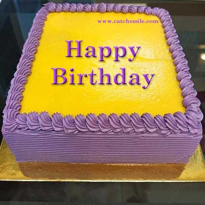 Happy Birthday - Birthday Wishes with Beautiful Creamy Cake