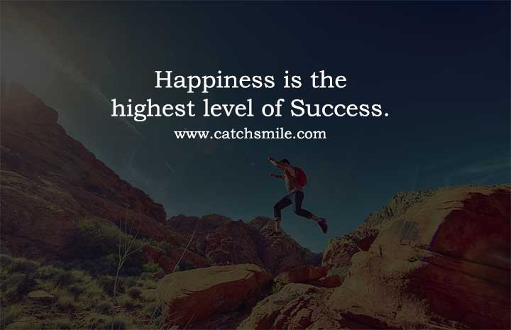 Happiness is the highest level of Success.