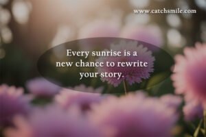 Every sunrise is a new chance to rewrite your story.