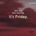 New day, New blessing, It's Friday.