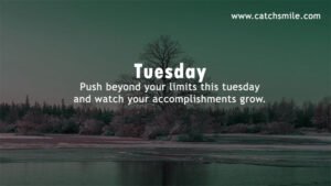 Tuesday - Push beyond your limits this tuesday and watch your accomplishments grow.