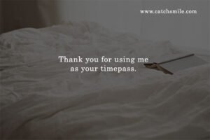 Thank you for using me as your timepass.