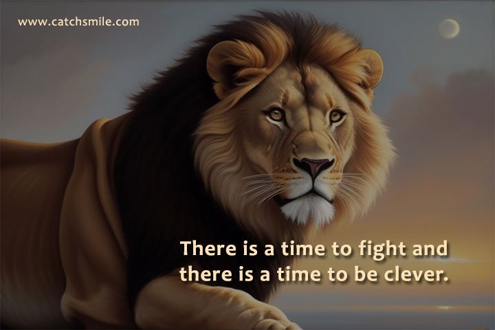 There is a time to fight and there is a time to be clever.