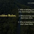3 Golden Rules - Helping - Loving - Trusting