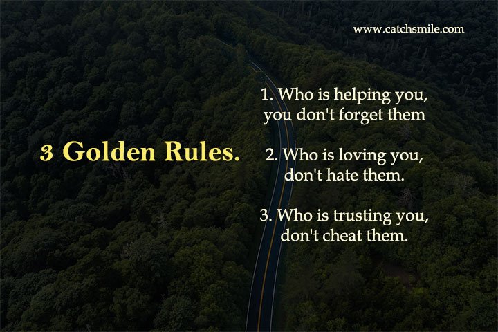 3 Golden Rules - Helping - Loving - Trusting