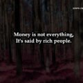 Money is not everything, It's said by rich people.