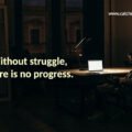 Without struggle, there is no progress.