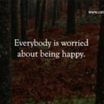 Everybody is worried about being happy.